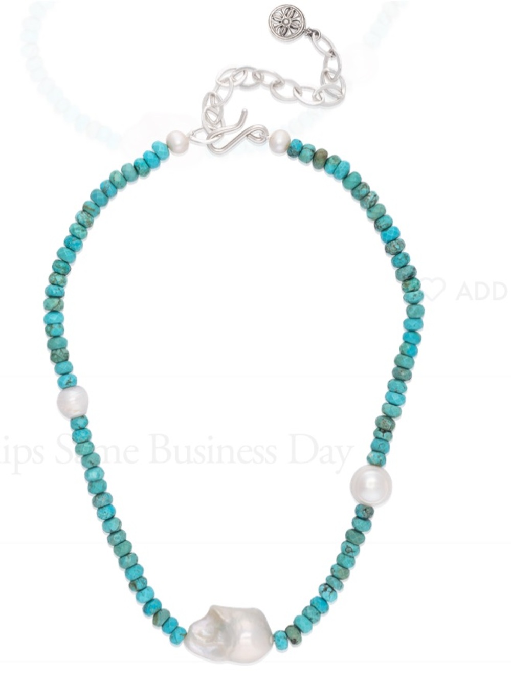 Mignon Faget ⚜️ Renaissance Turquoise and Baroque Pearl  Necklace